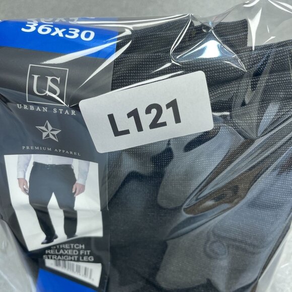 NEW Urban Star Men's Size 36x30 5 Pocket Black Stretch  Straight Leg Pants - Picture 11 of 11